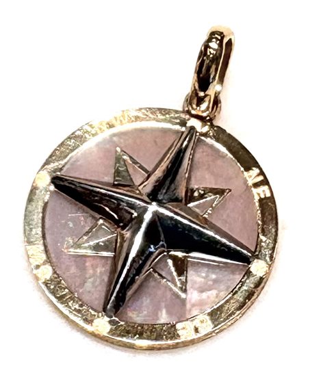 Colgante CP gioielli Hombre 9K in Oro Madreperla 9K ROSA DEI VENTI CP UQ/NZ 1,20 BG - 9K ROSA DEI VENTI CP UQ/NZ 1,20 BG